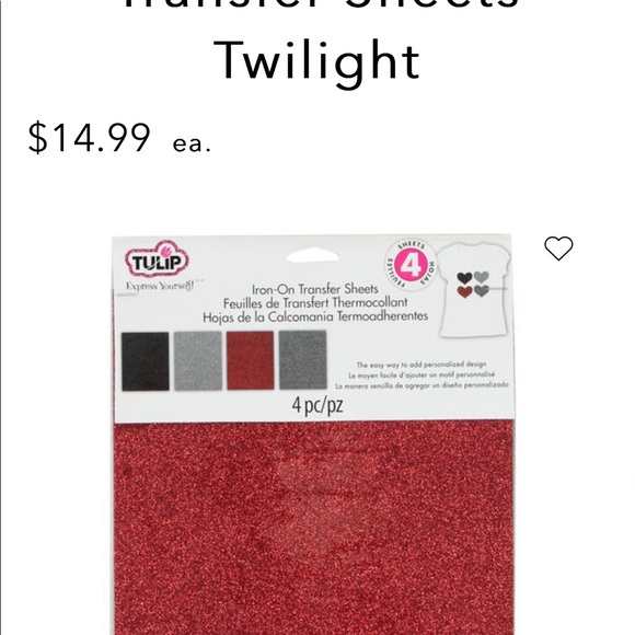 NEW! Tulip Glitter Iron-on Transfer Sheets in Twilight - Picture 3 of 9